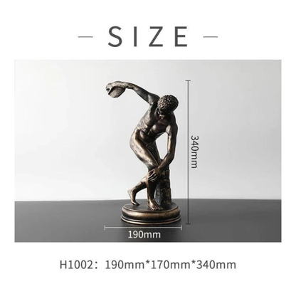 Antike Bronze-Skulptur – Sportliche Resinfigur in Handarbeit