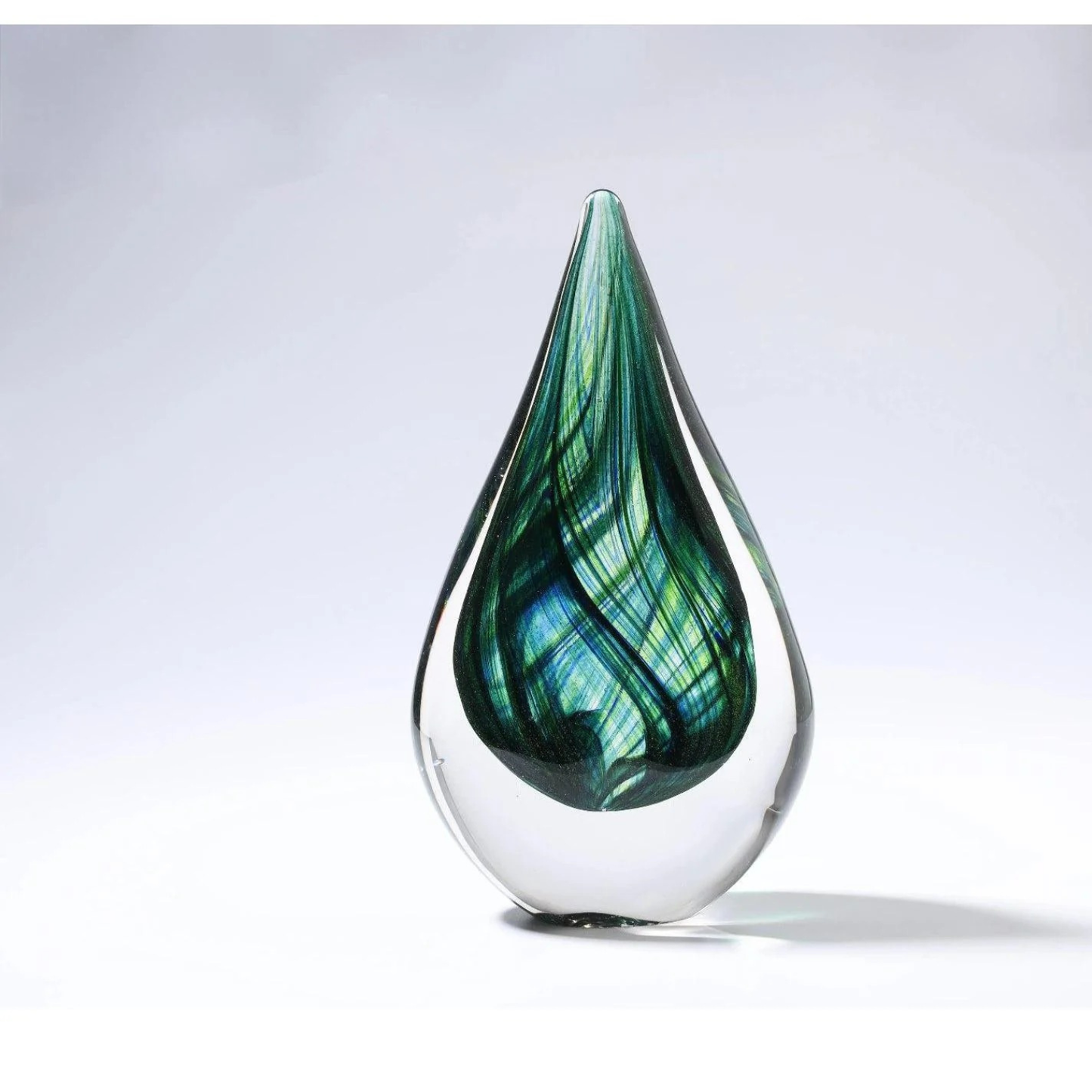 Stilvolle Handgeblasene Grüne Glaskuppel & Deko-Kugel Set