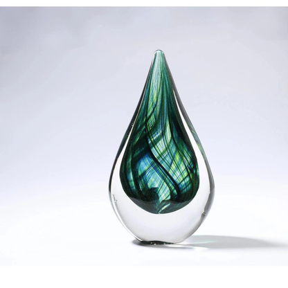 Stilvolle Handgeblasene Grüne Glaskuppel & Deko-Kugel Set