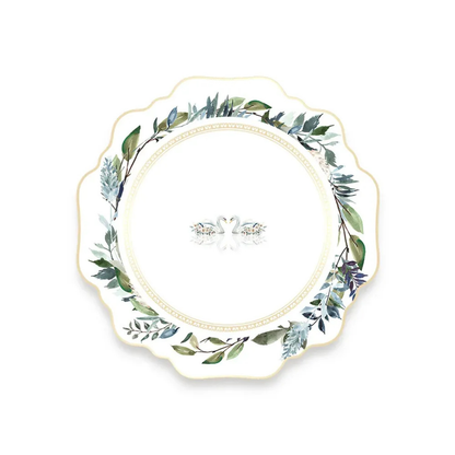 Exquisites Blumengeschirr Set – Bone China Goldrand Luxus