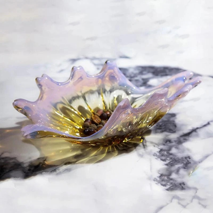 Nordic Modern Große Amber Oval Glas Schale