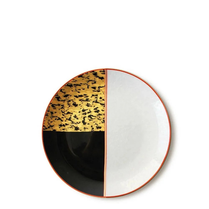 Schwarz Gold Marmor Luxus Bone China Geschirrset