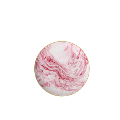 Rosa Marmor Muster Luxus Bone China Geschirrset