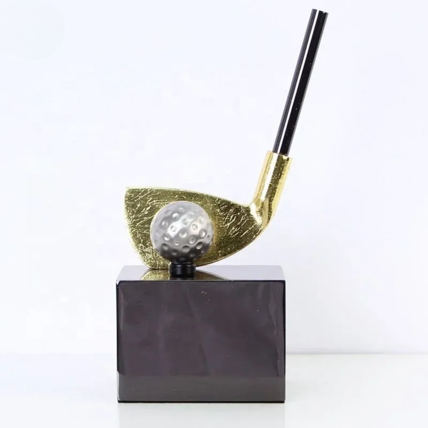 Luxus Gold Golf Skulptur Dekofigur Metall Kunstobjekt