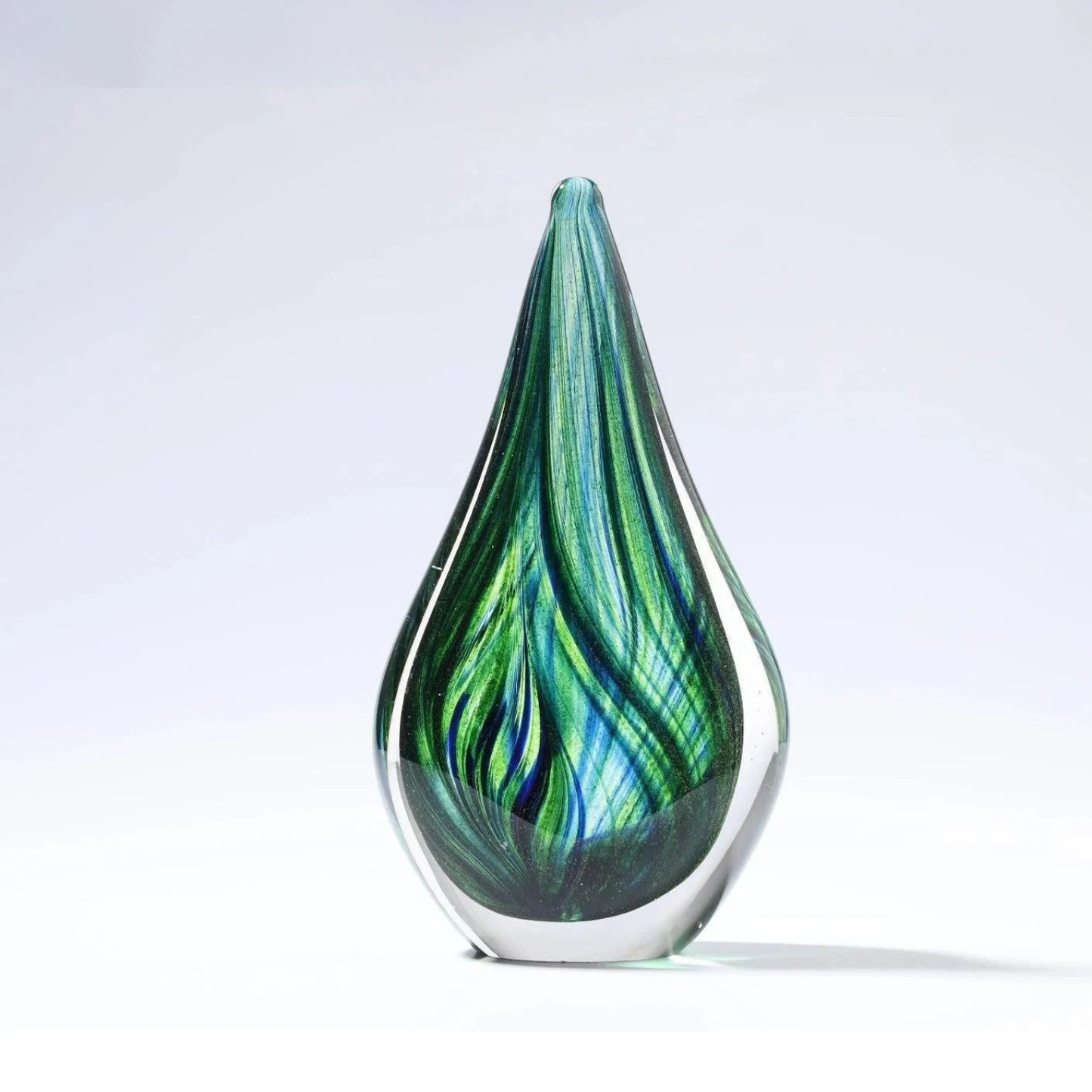 Stilvolle Handgeblasene Grüne Glaskuppel & Deko-Kugel Set