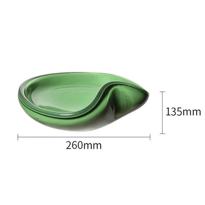 2er Set Grüne Fancy Glas Schale – Dekorative Murano Glas Ornament