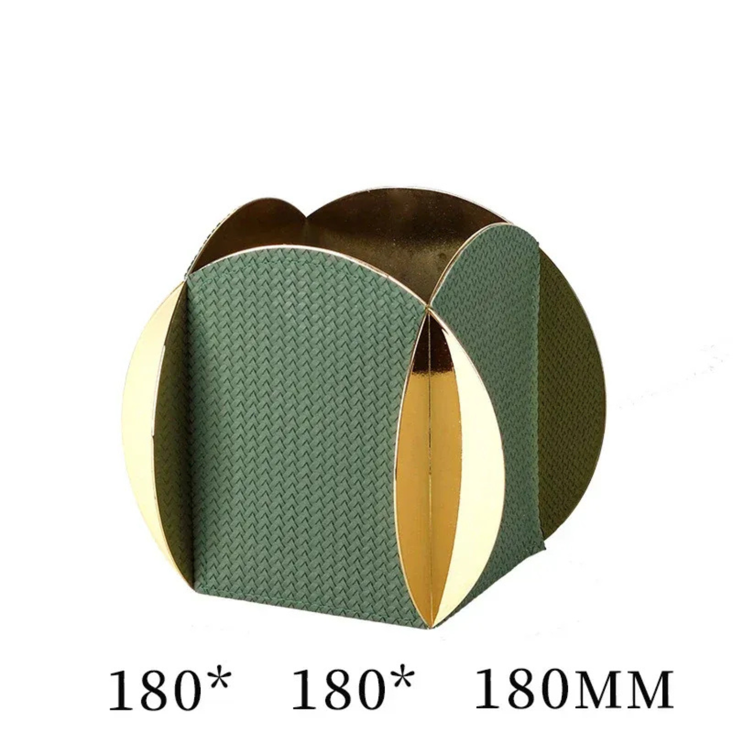 Luxus 2er Set Grün Gold Leder Metallvasen