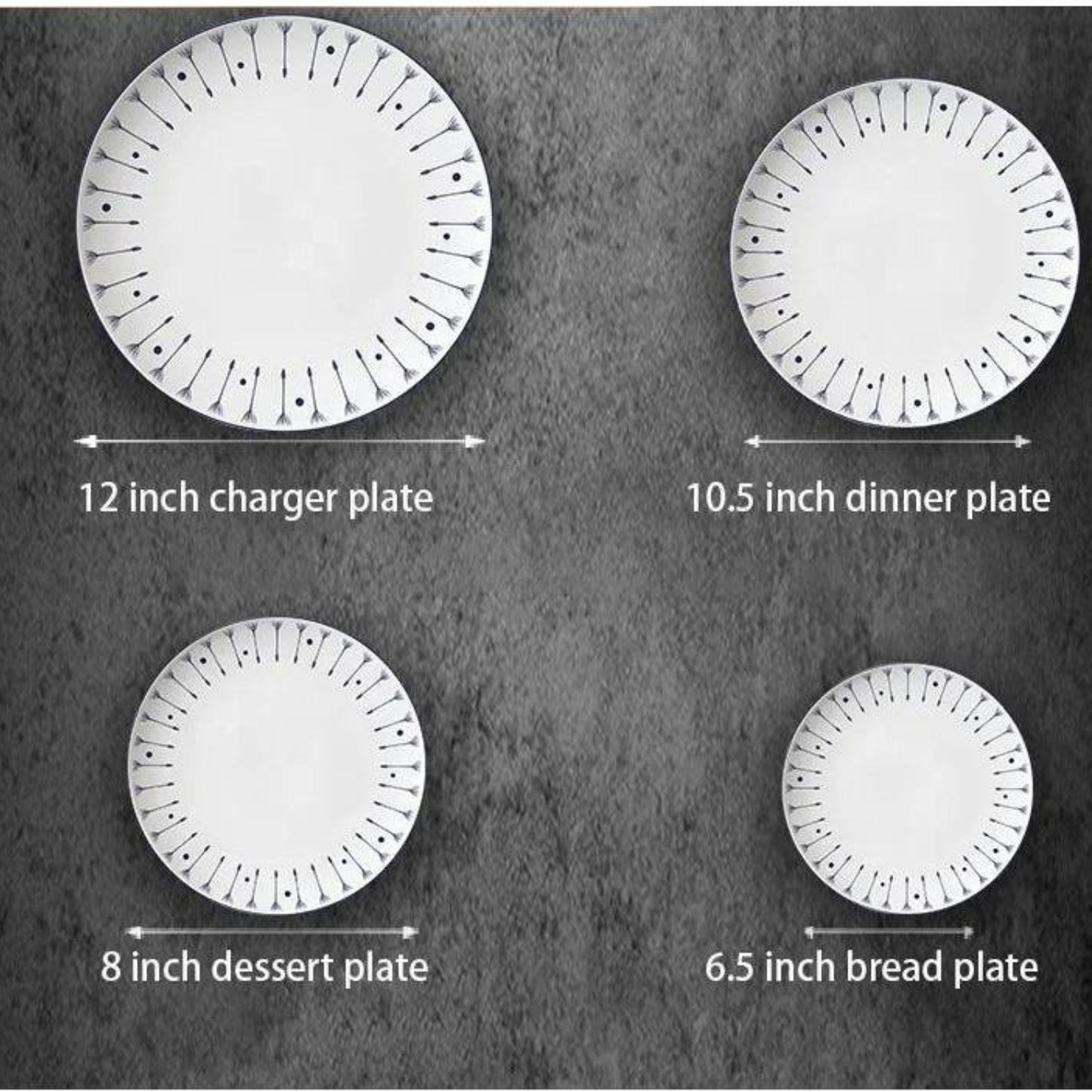 Luxuriöses Minimalistisches High-End Bone China Geschirrset