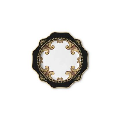 Luxuriöses Schwarz-Gold Sonnenblumen Bone China Geschirrset