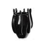 Luxus schwarze Glasvase – modern, einzigartig, Wohnraum Centerpiece