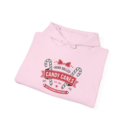 Weihnachten Hoodie Unisex Candy Cane – Rosa & Weiß