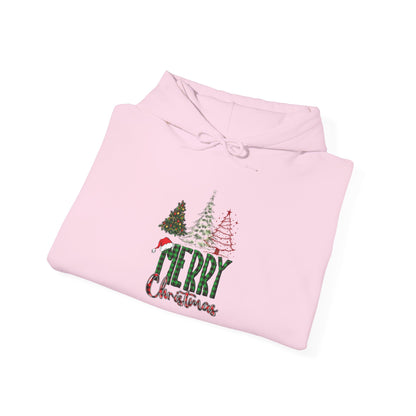 Merry Christmas Hoodie Unisex Trees Graphic Festive Look
