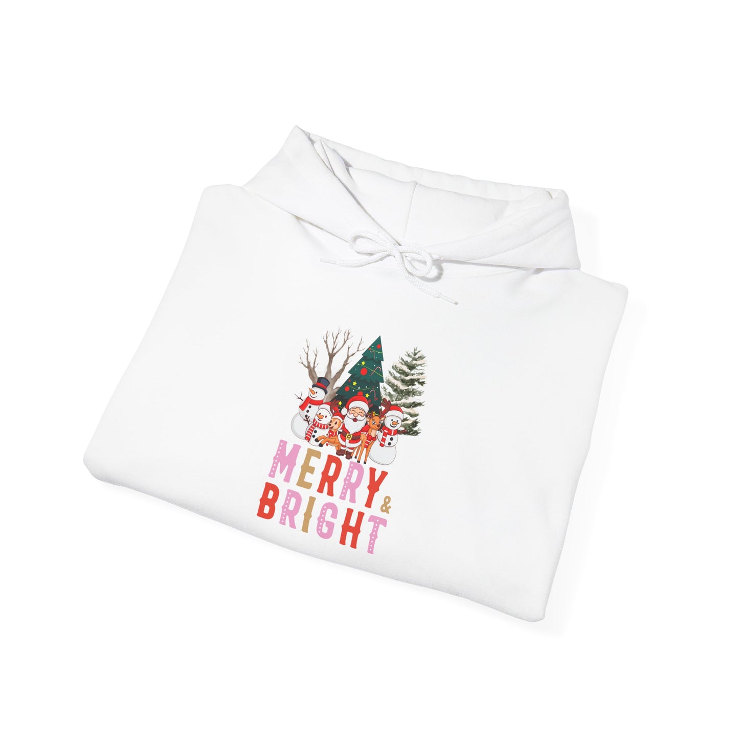 Merry & Bright Christmas Hoodie Unisex Festive Winter Look