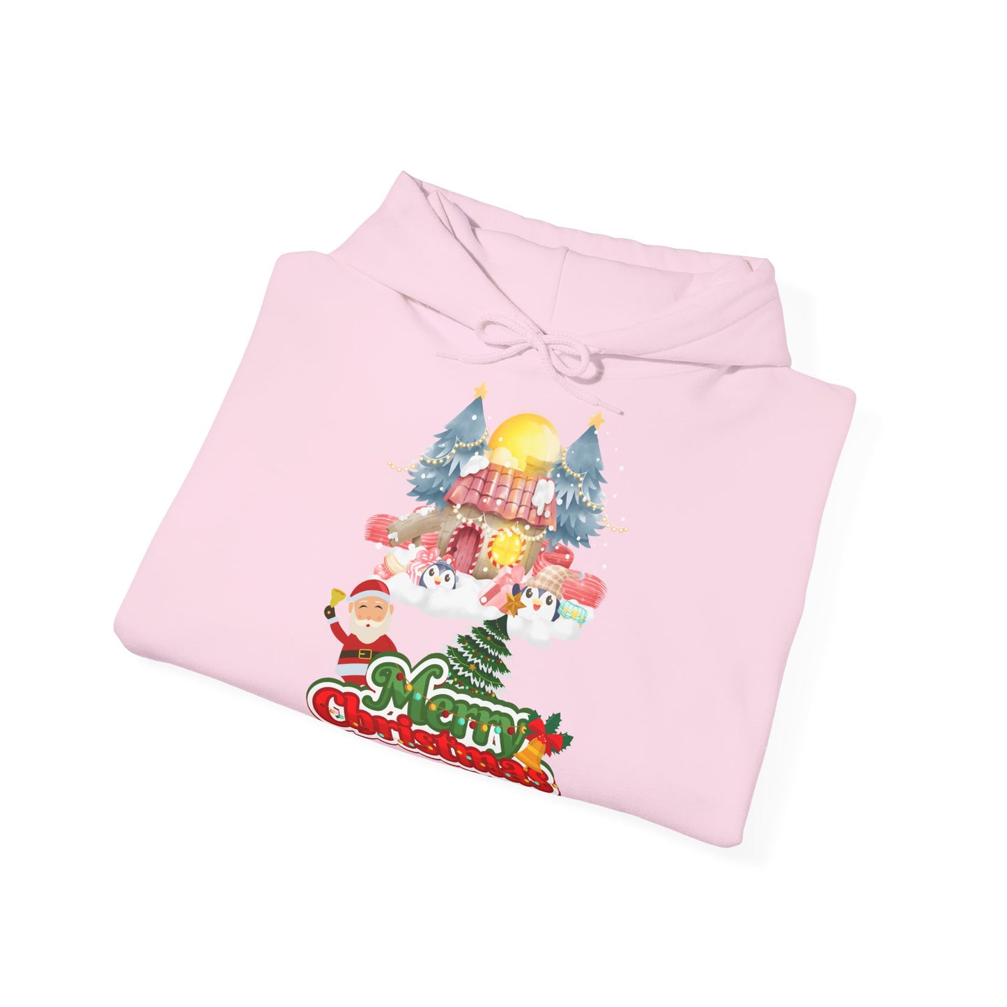 Merry Christmas Hoodie Unisex Santa Candy House Design