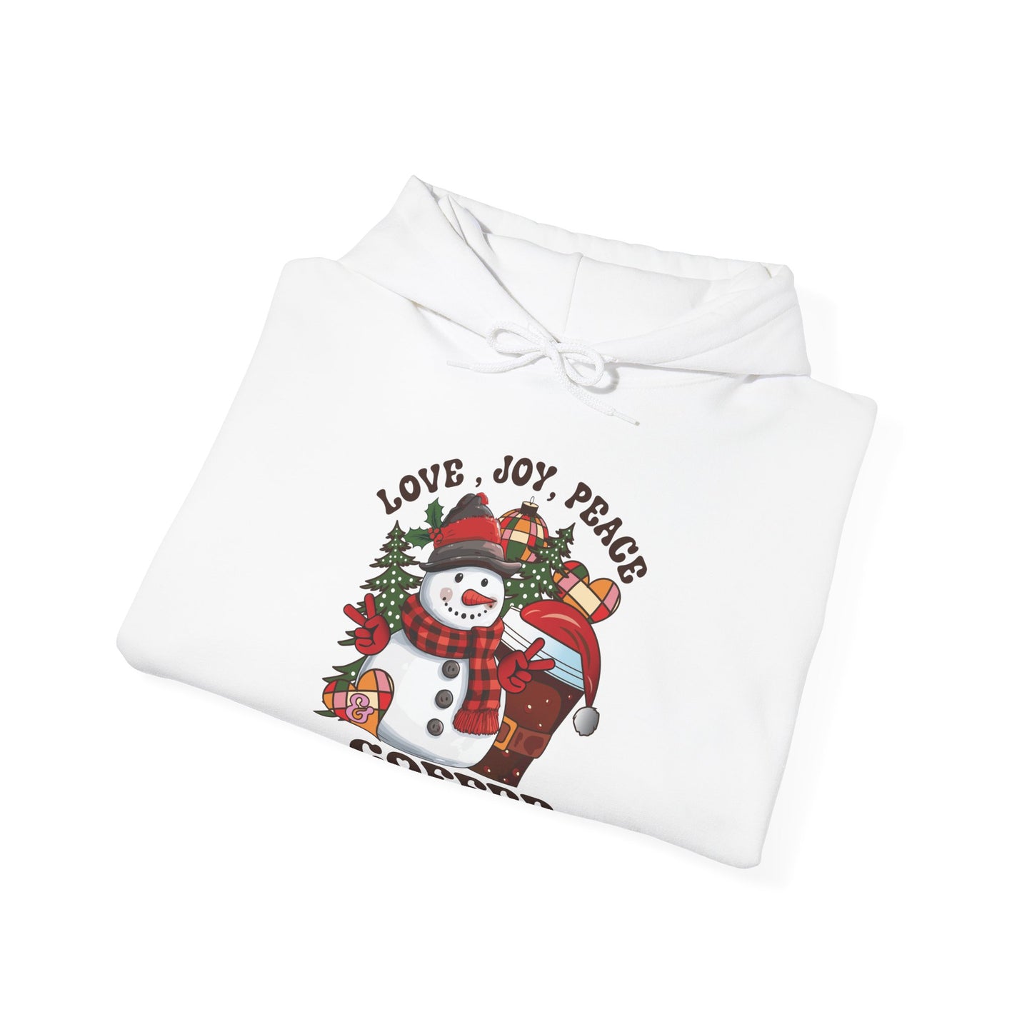 Love, Joy, Peace Snowman Sweatshirt – Weihnachtlicher Spaß hoodie