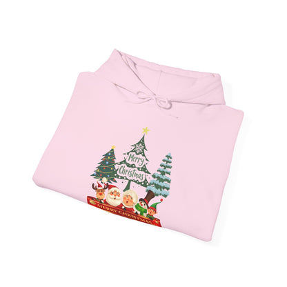 Merry Christmas Hoodie Weihnachtsfiguren & Tannenbaum Unisex
