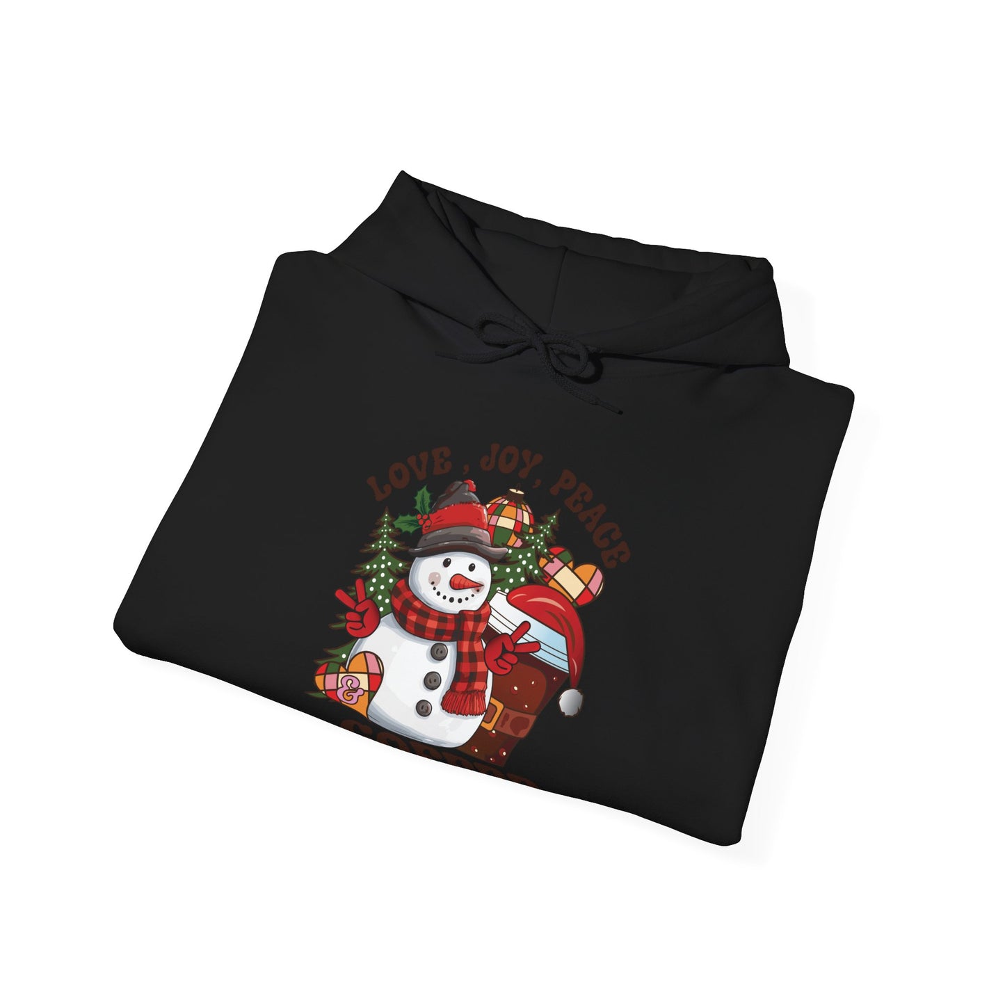 Love, Joy, Peace Snowman Sweatshirt – Weihnachtlicher Spaß hoodie