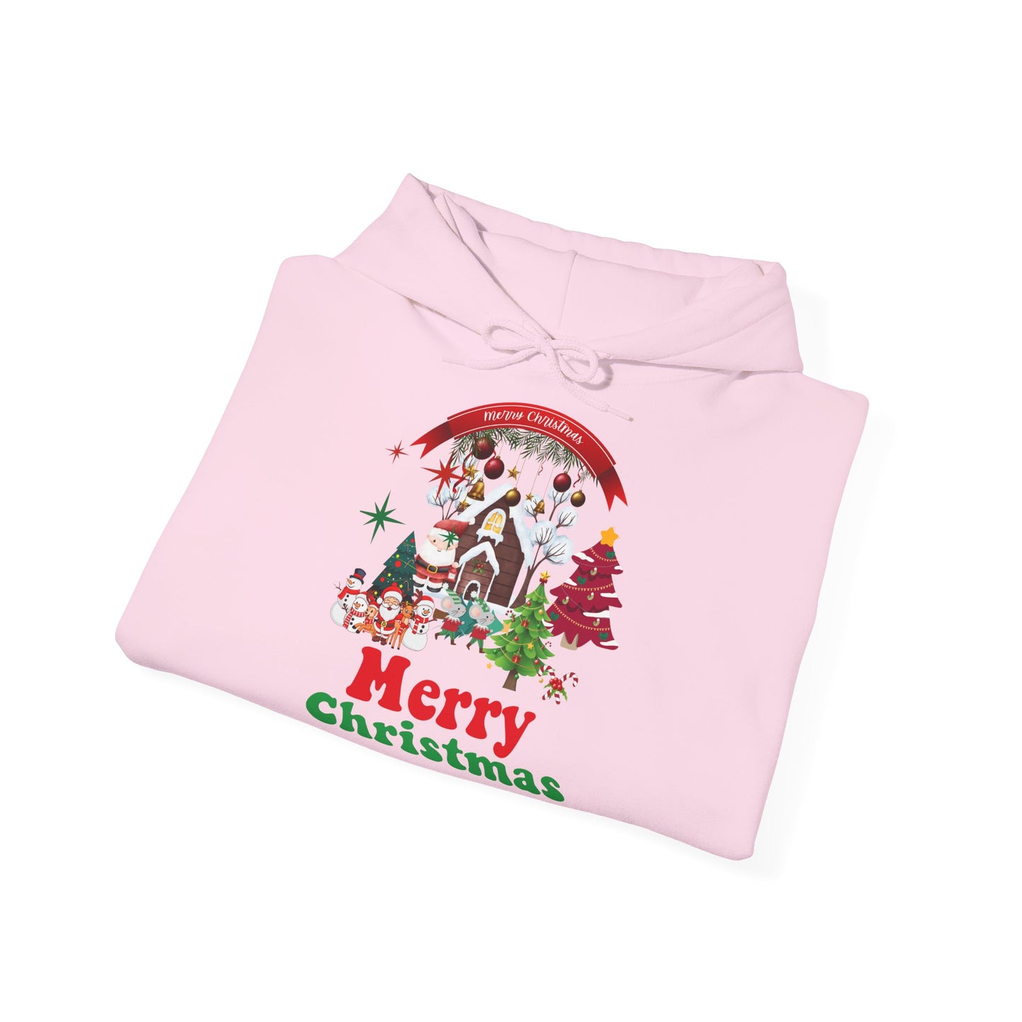 Merry Christmas Hoodie Weihnachtsdorf & Tannenbaum Unisex