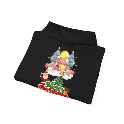 Merry Christmas Hoodie Unisex Santa Candy House Design