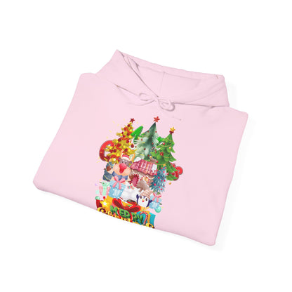 Merry Christmas Hoodie Weihnachtsdorf & Geschenkbox Unisex