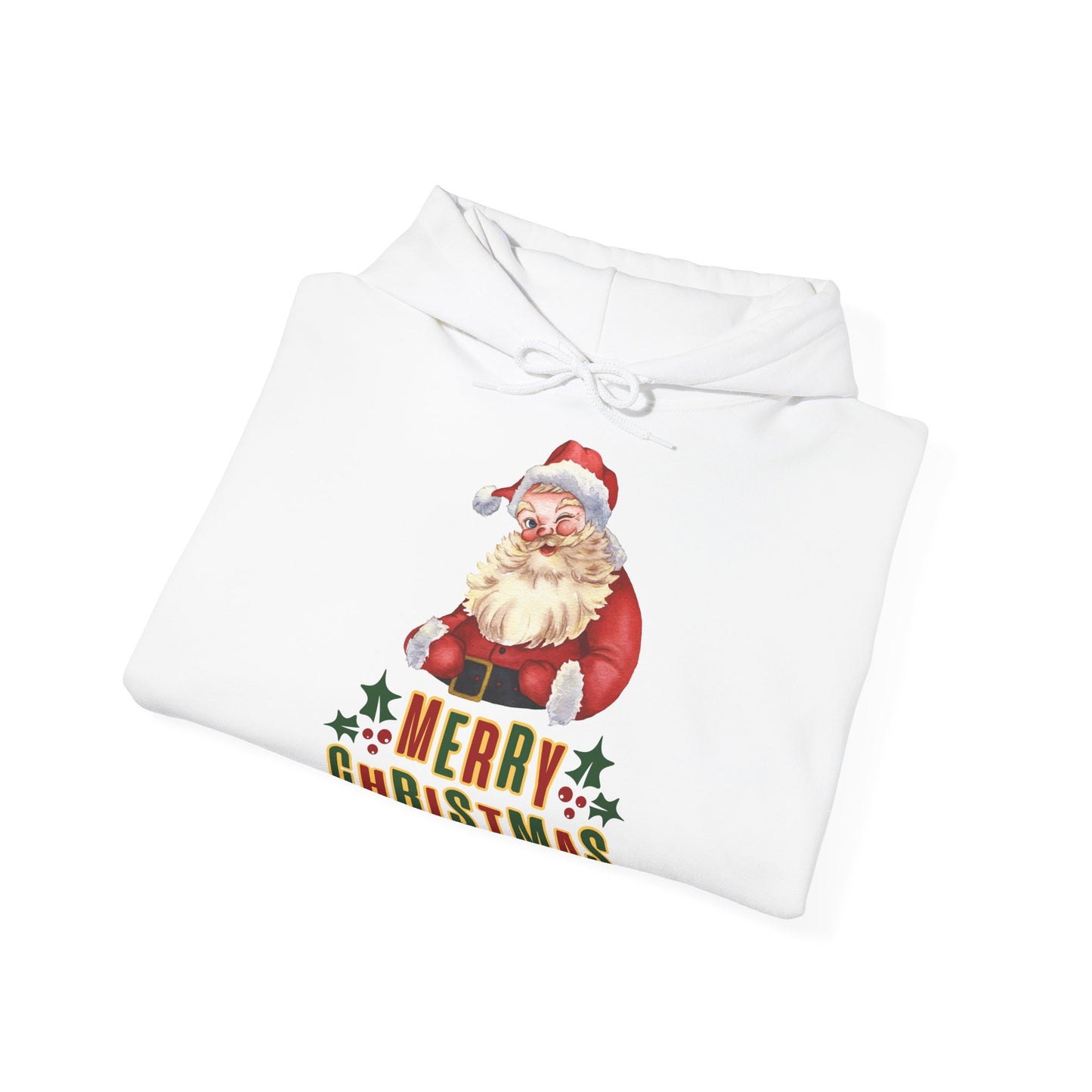 Merry Christmas Hoodie Vintage Santa Claus Retro Unisex