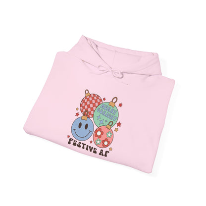 Festive AF Weihnachten Hoodie Unisex Christmas Pullover Merry & Bright