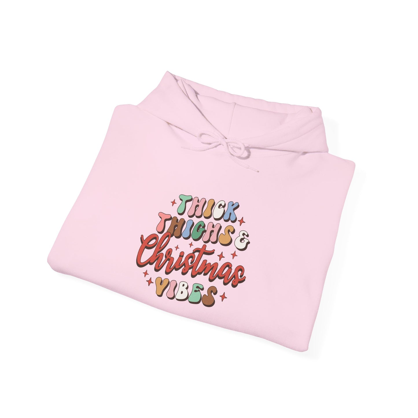 Thick Thighs & Christmas Vibes Weihnachten Hoodie Unisex