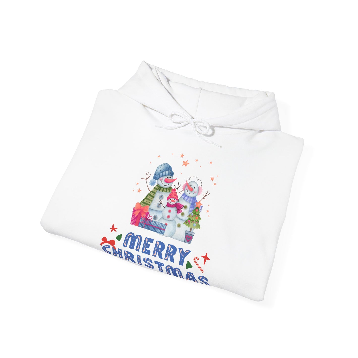 Merry Christmas Hoodie Snowman Family Winter Sweatshirt