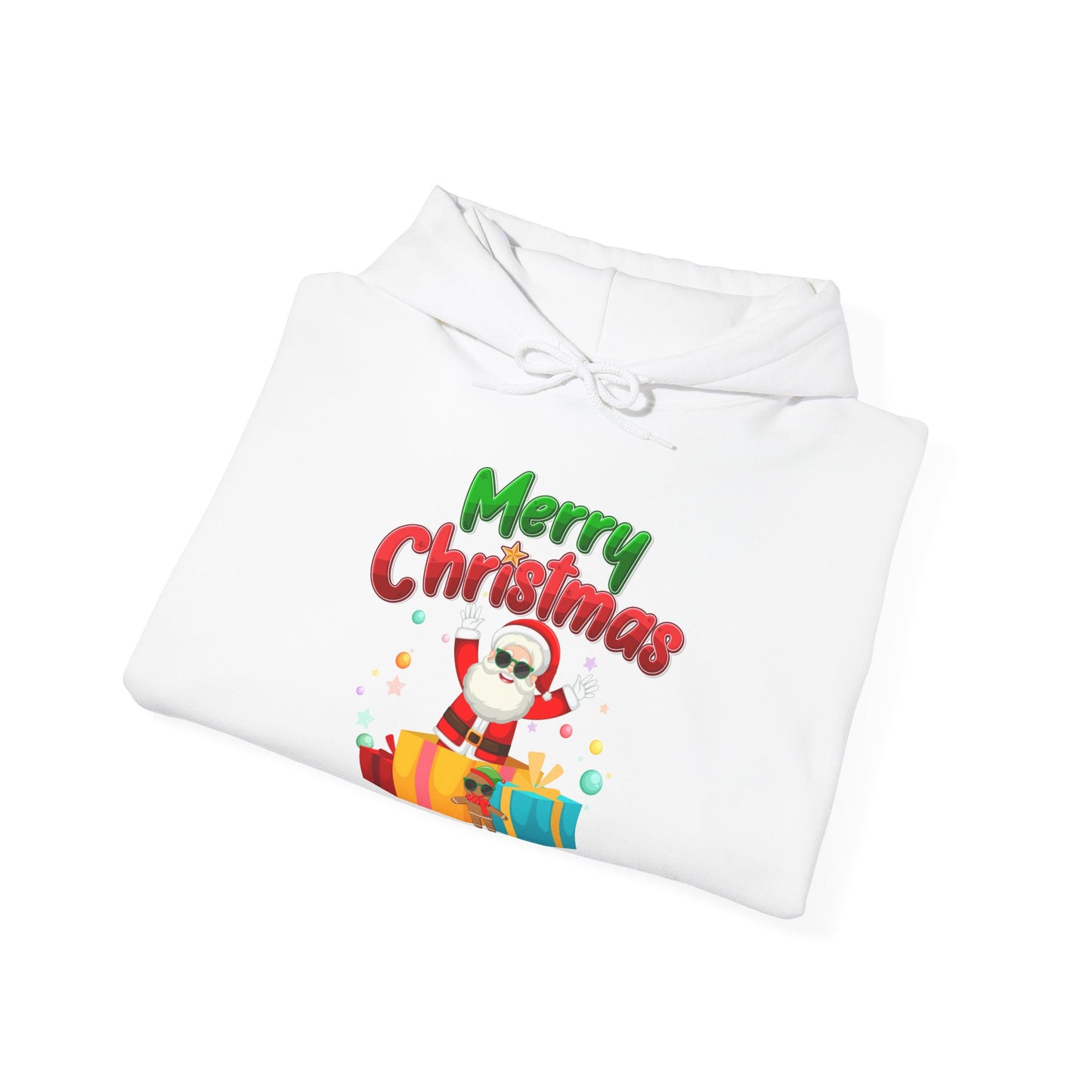 Merry Christmas Hoodie Santa mit Geschenkbox Unisex