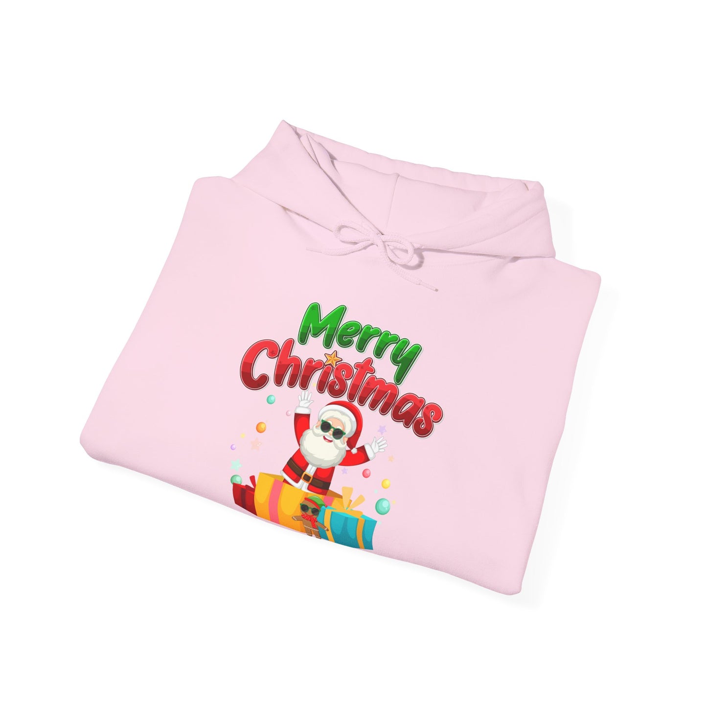 Merry Christmas Hoodie Santa mit Geschenkbox Unisex