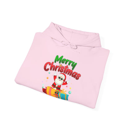 Merry Christmas Hoodie Santa mit Geschenkbox Unisex