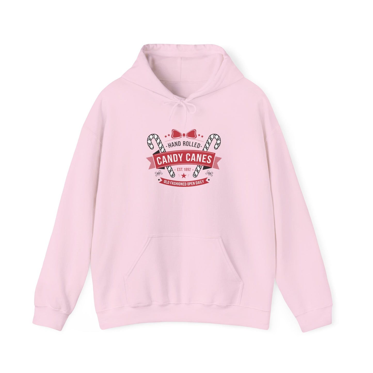 Weihnachten Hoodie Unisex Candy Cane – Rosa & Weiß