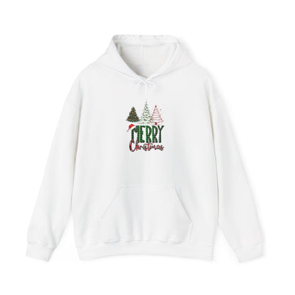 Merry Christmas Hoodie Unisex Trees Graphic Festive Look