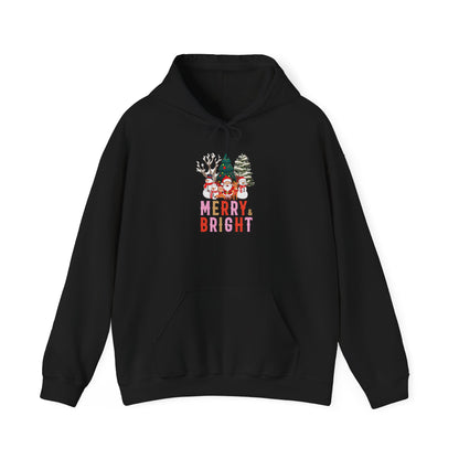 Merry & Bright Christmas Hoodie Unisex Festive Winter Look