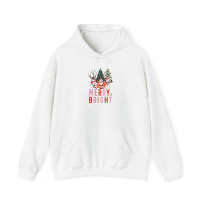 Merry & Bright Christmas Hoodie Unisex Festive Winter Look