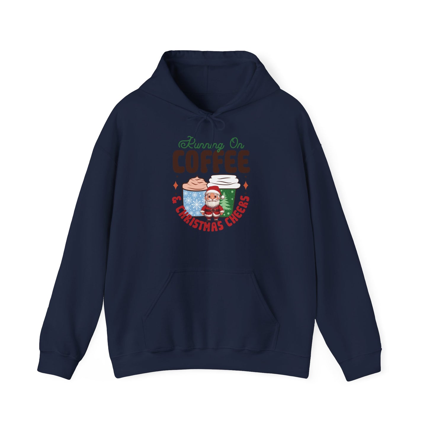 Running On Coffee & Christmas Cheers Hoodie - Weihnachtlicher Spaß