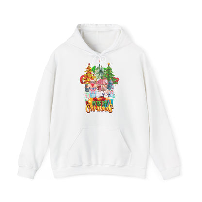 Merry Christmas Hoodie Weihnachtsdorf & Geschenkbox Unisex