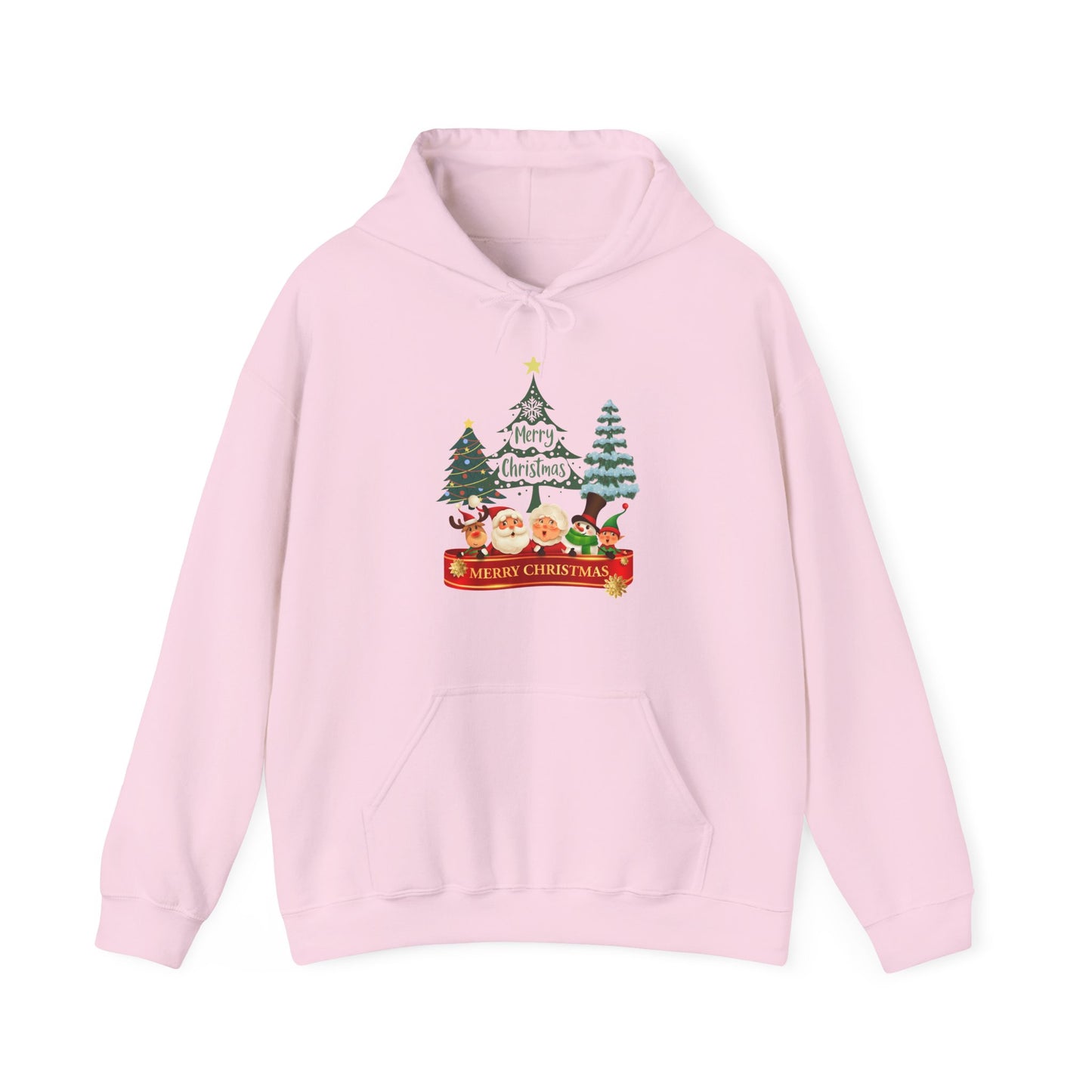 Merry Christmas Hoodie Weihnachtsfiguren & Tannenbaum Unisex