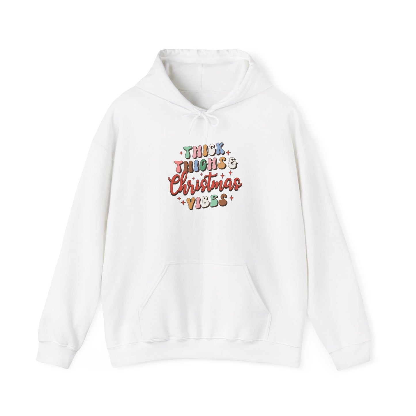 Thick Thighs & Christmas Vibes Weihnachten Hoodie Unisex
