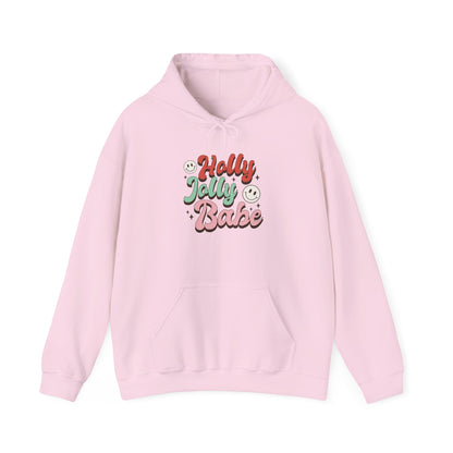 Holly Jolly Babe Weihnachten Hoodie Unisex Christmas Pullover Retro