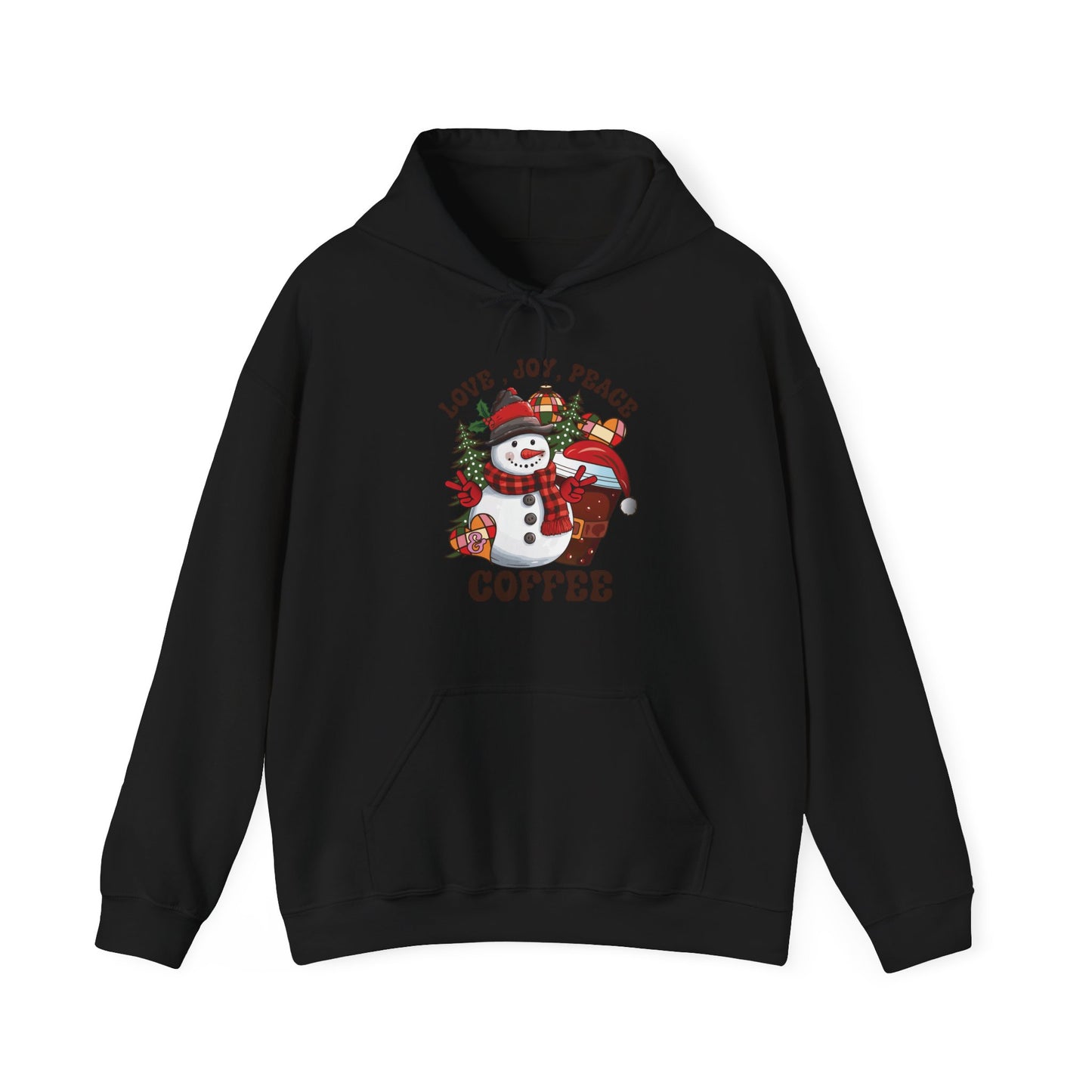 Love, Joy, Peace Snowman Sweatshirt – Weihnachtlicher Spaß hoodie