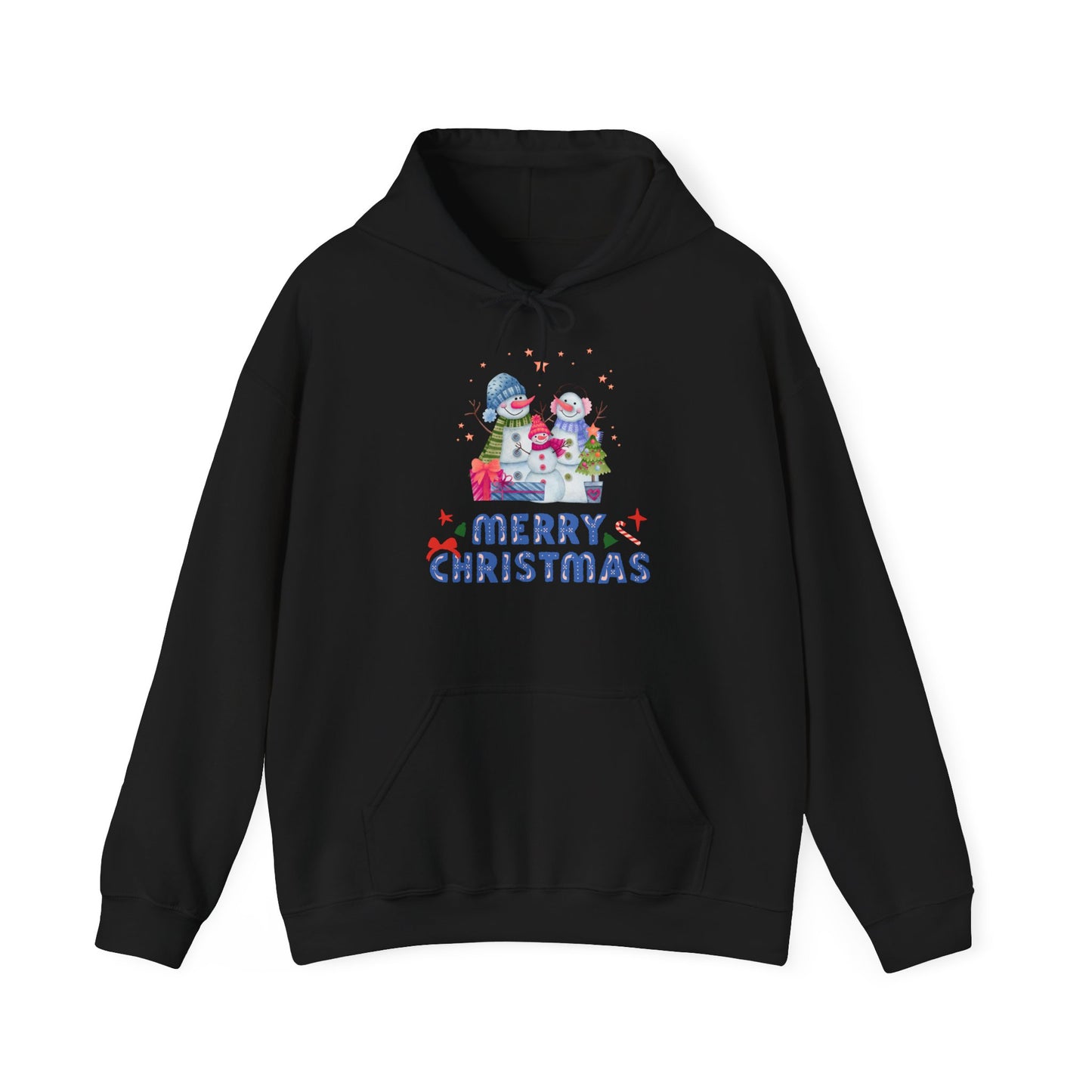 Merry Christmas Hoodie Snowman Family Winter Sweatshirt