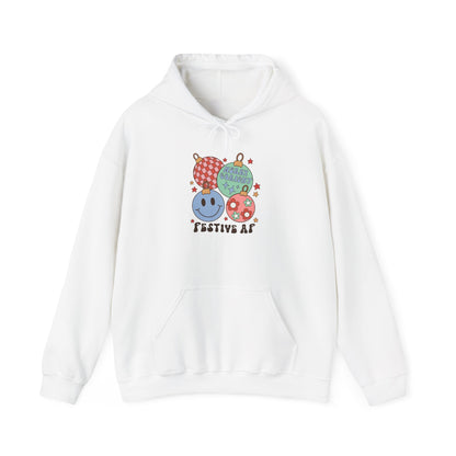 Festive AF Weihnachten Hoodie Unisex Christmas Pullover Merry & Bright
