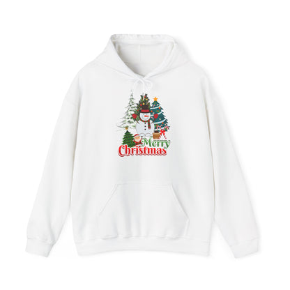 Merry Christmas Hoodie Schneemann & Weihnachtsbaum Unisex