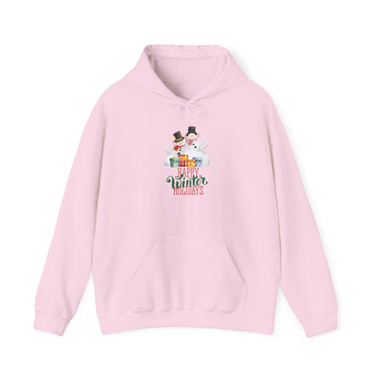 Happy Winter Holidays Hoodie Snowman Unisex Weihnachten