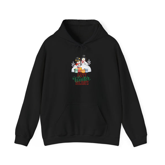 Happy Winter Holidays Hoodie Snowman Unisex Weihnachten