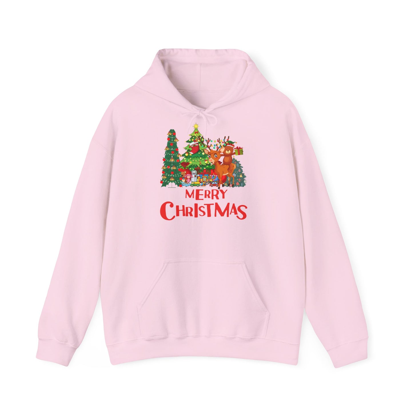 Merry Christmas Hoodie Rentier & Weihnachtsbaum Unisex