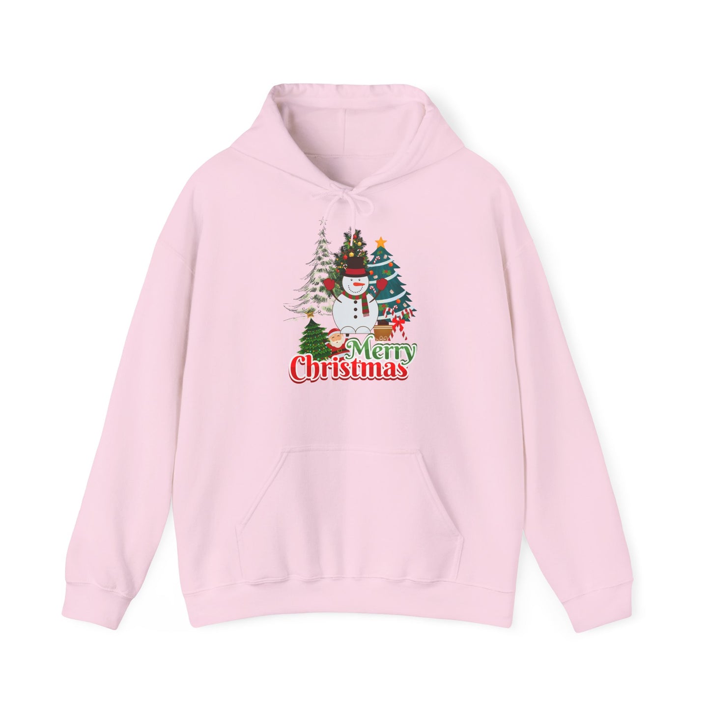 Merry Christmas Hoodie Schneemann & Weihnachtsbaum Unisex