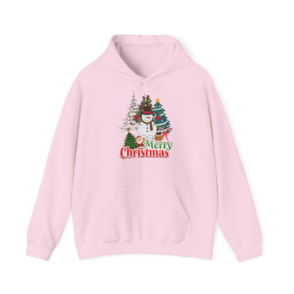 Merry Christmas Hoodie Schneemann & Weihnachtsbaum Unisex