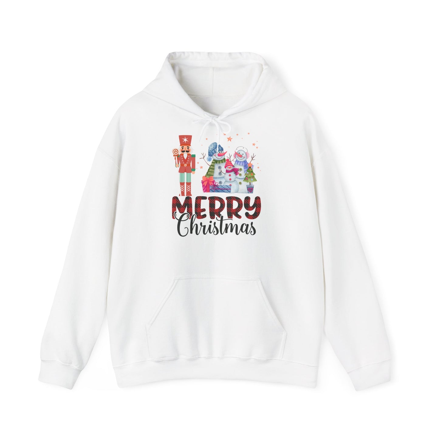 Merry Christmas Hoodie Schneemann & Nussknacker Unisex